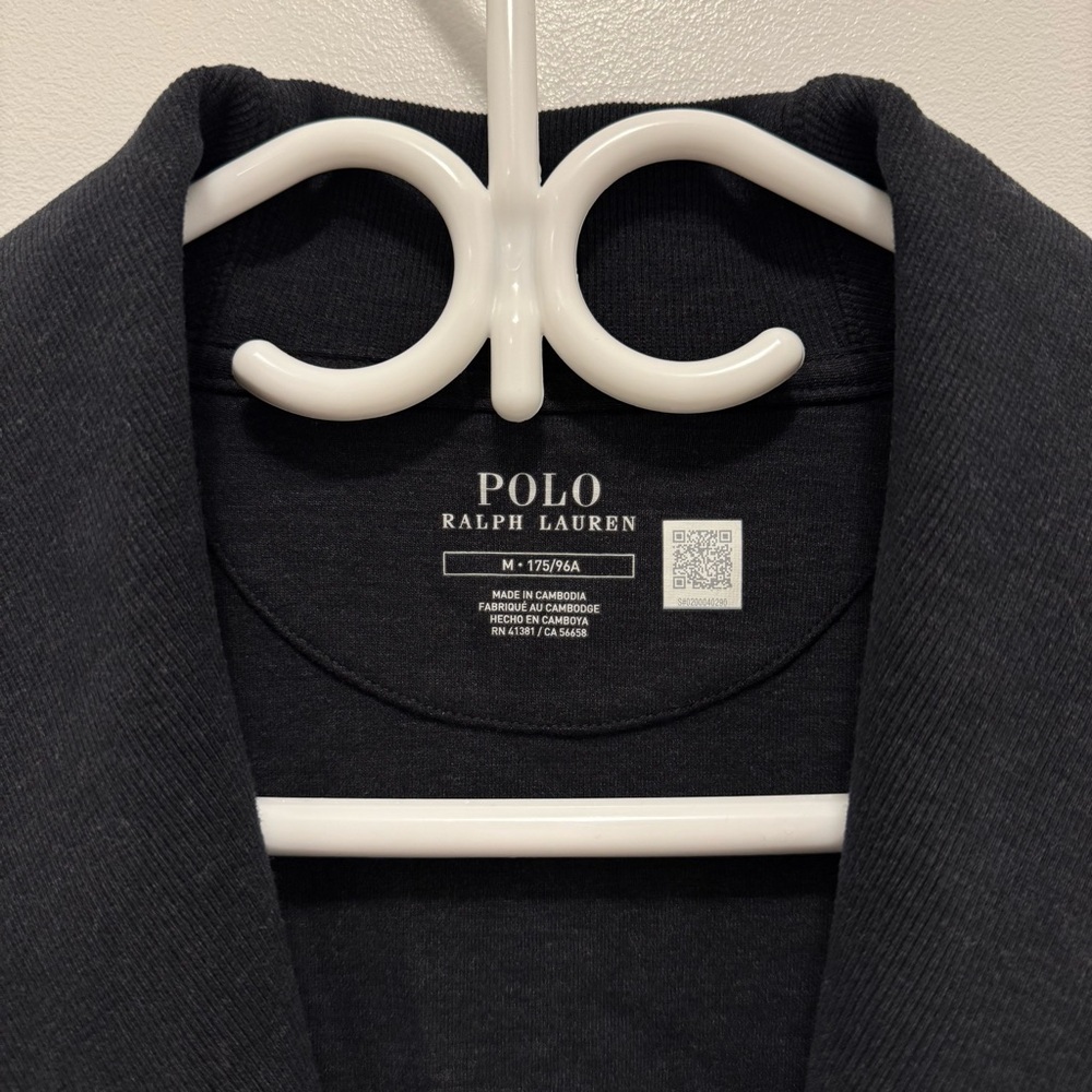 Polo Ralph Lauren Men Black Shawl-collar jersey cardigan - Size Medium - NTW - Picture 4 of 14